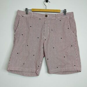 Bonobos Red White & Blue Stripes and Stars Chino Shorts 35